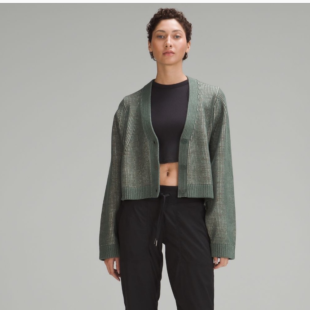 New With Tags - Lululemon - Cotton Blend Cardigan - Size S - Dark Forest.